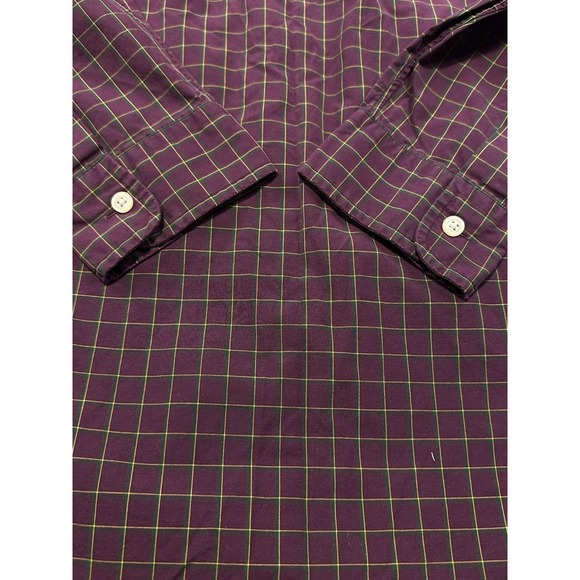 Polo Ralph Lauren Shirt Mens Large Long Sleeve Button Up Purple Check - Picture 10 of 11